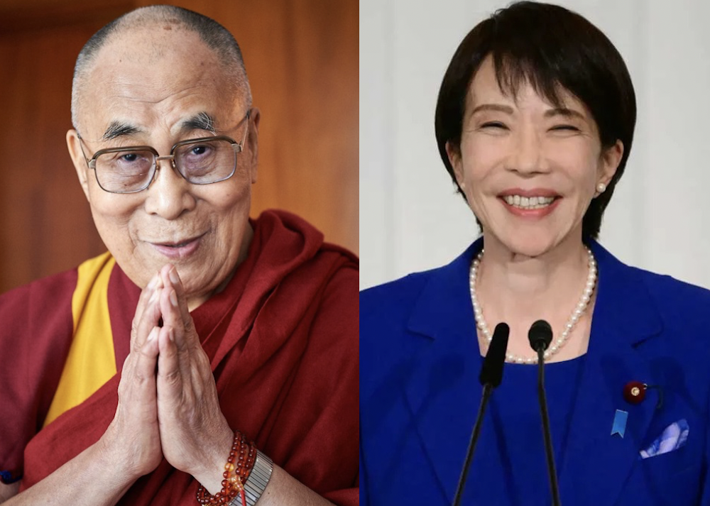 H.H. de Dalai Lama en Japans eerste vrouwelijke premier Sanae Takaichi